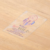 ドリームキャッチャー2ワイルド2歳の誕生日 アクリル招待状 (レイダウン)