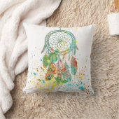 ドリームキャッチャー（ばちゃばちゃ）跳ねる クッション (ブランケット)