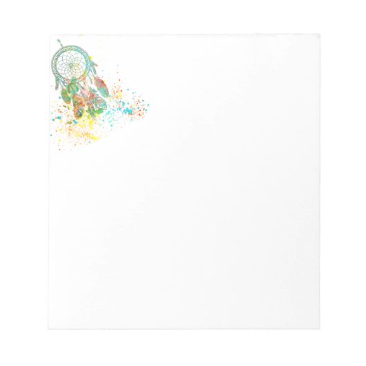 ドリームキャッチャー（ばちゃばちゃ）跳ねる ノートパッド (正面)