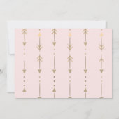 ドリームキャッチャー、アローズ、フラミンゴ誕生日招待状 招待状 (裏面)