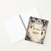 ドリームキャッチャー、スカル、バラ ノートブック (内部)