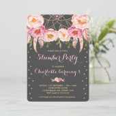 ドリームキャッチャー スリープパーティー バースデー お泊まり会 招待状 (スタンド正面)