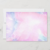 ドリームキャッチャー ピンク パープル ティール キッズ バースデーパーティー 招待状 (裏面)