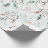 ドリームキャッチャー&フェザーズパステル ラッピングペーパー (角)