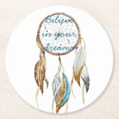 ドリームキャッチャー ラウンドペーパーコースター (正面)