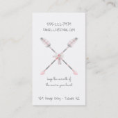 ドリームキャッチャーBohoアローズ羽毛ピンクグレー 名刺 (裏面)