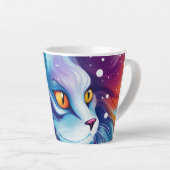 ドリームキャット抽象芸術カラーの世界 カフェラテマグ (右アングル)