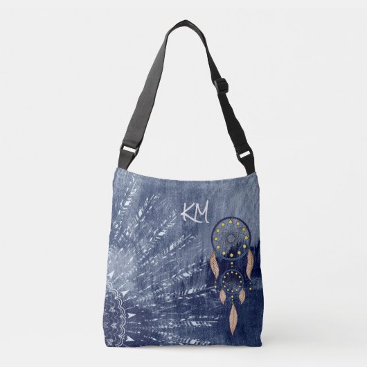 ドリームキャッパーソナライズされたチャー先住民アメリカトート クロスボディバッグ (正面)