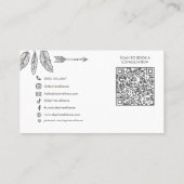 ドリームキャッミニマルチャー、羽、矢のウェルネス 名刺 (裏面)