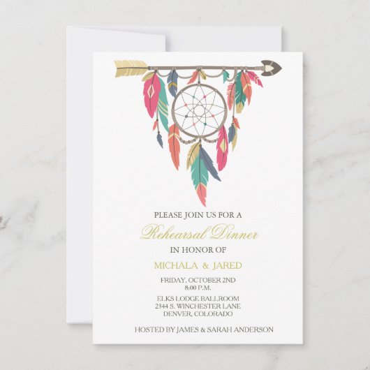 ドリームキャッ結婚チャーのリハーサルディナー招待状 招待状 (正面)