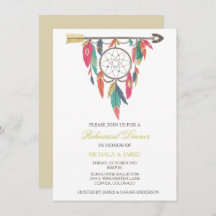 ドリームキャッ結婚チャーのリハーサルディナー招待状