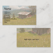 ドリームキャビンワイルドフラワーメドウハウスビジネスカード 名刺 (正面/裏面)