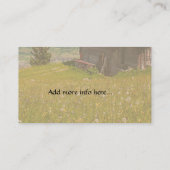 ドリームキャビンワイルドフラワーメドウハウスビジネスカード 名刺 (裏面)