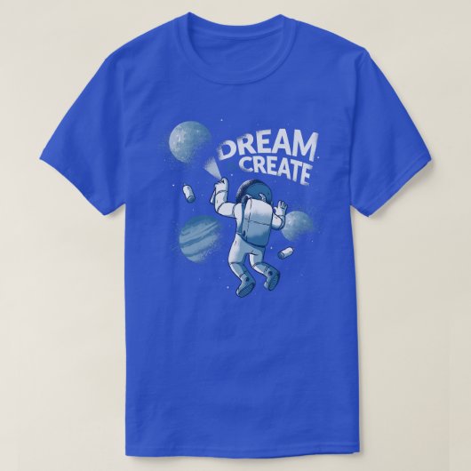 ドリームクリー絵を描ト宇宙デザイン Tシャツ (デザイン正面)