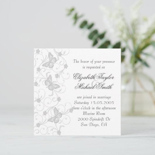 ドリームグエレガントレーバタフライウェディングアグッズ 招待状 (スタンド正面)