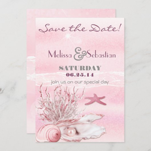 ドリームショアビーチカーネーションピンクザデイト セーブザデート (正面/裏面)