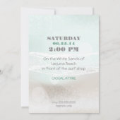 ドリームショアビーチグリーンウェディング招待 招待状 (裏面)