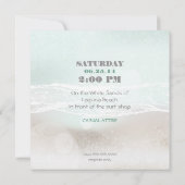 ドリームショアビーチグリーンウェディング招待 招待状 (裏面)