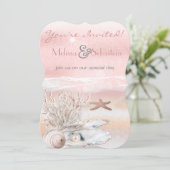 ドリームショアビーチピーチウェディングアクト 招待状 (スタンド正面)