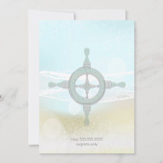 ドリームショアビーチブルーウェディングザデイト セーブザデート (裏面)