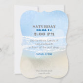 ドリームショアビーチ非常に青い結婚式の招待 招待状 (裏面)