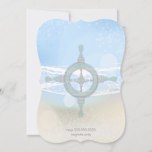 ドリームショアビーチ非常に青い結婚式の日付を保存 セーブザデート (裏面)