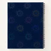 ドリームジャーナル – ヴィンテージコズミックサン、月と星 ノートブック (裏面)