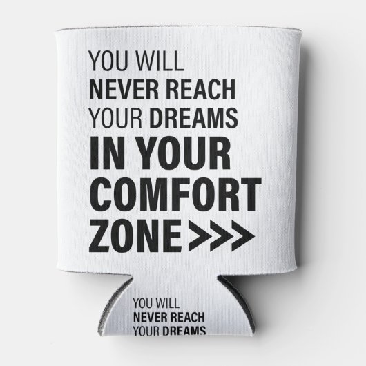 ドリームスやる気を起こさせる引用文アートドリームズファクショナル引用文 缶クーラー (正面)