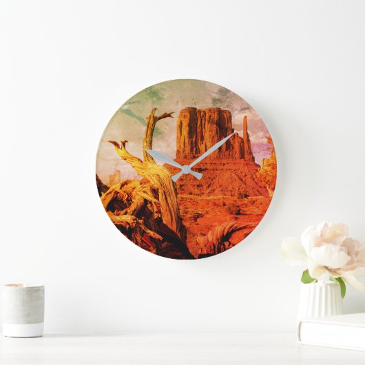 ドリームスケープサウスウエスト砂漠時計 ラージ壁時計 (ホーム)