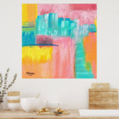 ドリームスケープ大抽象芸術アートオリジナル絵画ズ ポスター (キッチン)