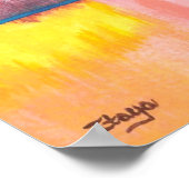 ドリームスケープ抽象芸術アートシティ絵画ランドスケーズ ポスター (角)