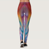 「ドリームスケープ波」コンテンポラリー抽象芸術・アート レギンス (裏面)