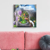 ドリームスケープ藤の花と孔雀のテーマ キャンバスプリント (インサイチュ (リビング))