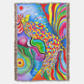 「ドリームスケープ・バード」。超現実的な抽象芸術の球菌 スローブランケット (正面縦)