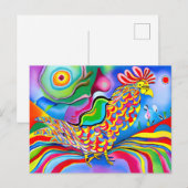 「ドリームスケープ・バード」。超現実的な抽象芸術の球菌 ポストカード (正面/裏面)