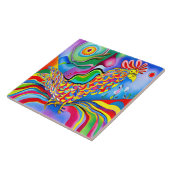 「ドリームスケープ・バード」。SQ超現実的な抽象芸術 タイル (側面)