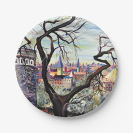 ドリームスケープLuxembourg bohemian city ペーパープレート