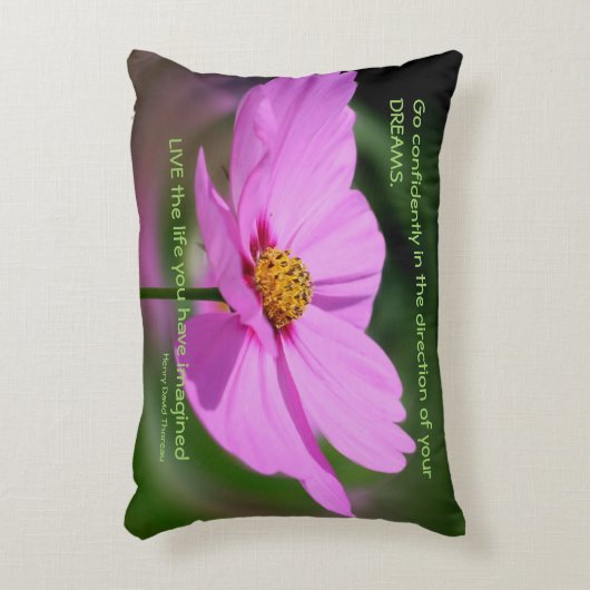 ドリームス引用文コスモスフラ感動的ワー  アクセントクッション (正面(垂直))