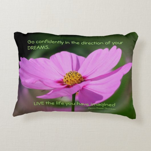 ドリームス引用文コスモスフラ感動的ワー  アクセントクッション (裏面)