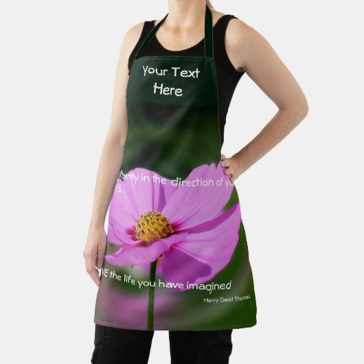 ドリームス引用文コスモス感動的フラワー エプロン (インサイチュ)