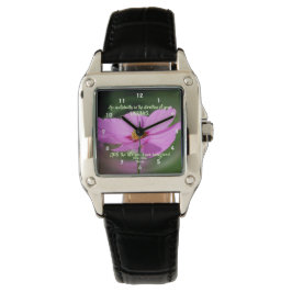 ドリームス引用文コスモス感動的フラワー 腕時計