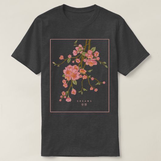 ドリームス日本の桜花さくらんぼブロッサムジャパン Tシャツ (デザイン正面)