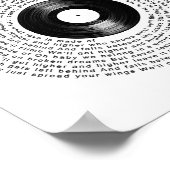 ドリームズビニールレコードソングリリックウォールアートプリント ポスター (角)