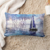 ドリームセイル感動的引用文海ブルーサンセット ランバークッション (ブランケット)