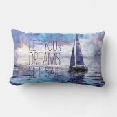 ドリームセイル感動的引用文海ブルーサンセット ランバークッション (正面)