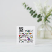 ドリームタイポ感動的グラフィデザイン スクエア名刺 (スタンド正面)