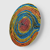 ドリームタイムオーストラリアアボリジナルデザイン#2 ラージ壁時計 (傾斜)