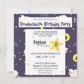 *~*ドリームタイムカスタマイズ可能なカラーME誕生日 招待状 (裏面)