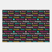 ドリームチアリー10代のダーのパターン ラッピングペーパーシート (正面3)