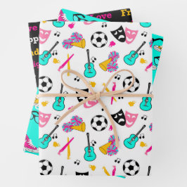 ドリームチアリー10代のダーのパターン ラッピングペーパーシート